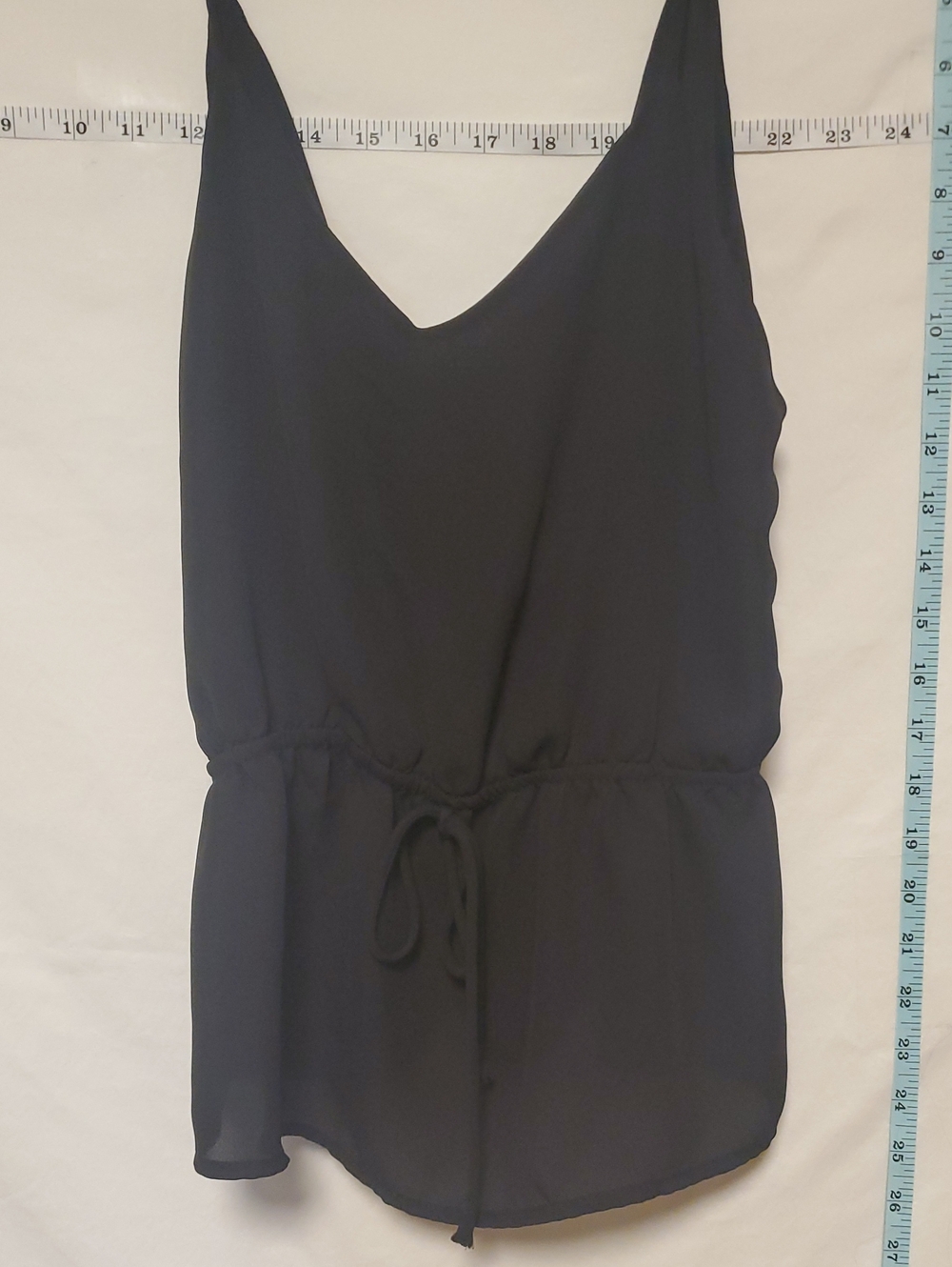 Contempo Casuals Black Women's Sleeveless Top - Med Flowy Drapey